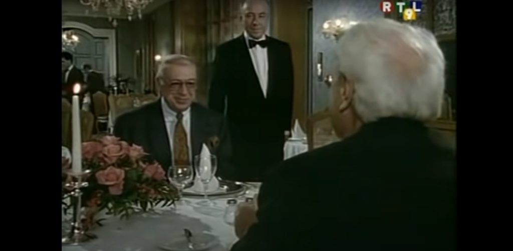 Monsieur Borgelt faisant un festin avec Derrick