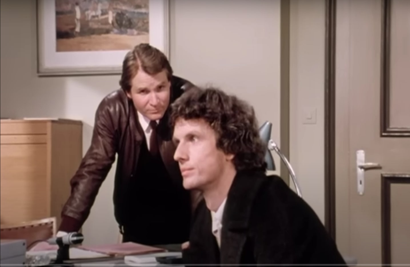 Fritz Wepper et Mathieu Carrière dans l'épisode "Une vieille histoire" de la série Inspecteur Derrick
